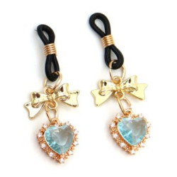 Generique Pince-Tétons Heart Diamond Bleu